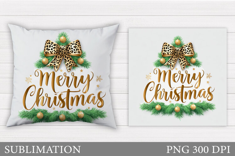 Christmas Tree Pillow Design. Christmas Tree Sublimation example image 1