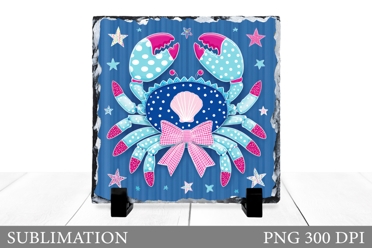 Crab Sublimation. Crab Slate Design