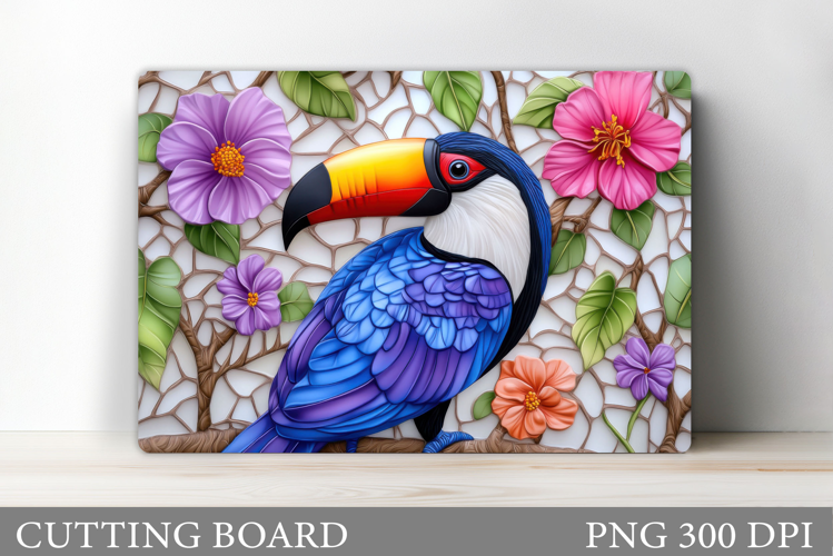Toucan Cutting Board. Flowers Cutting Board Design