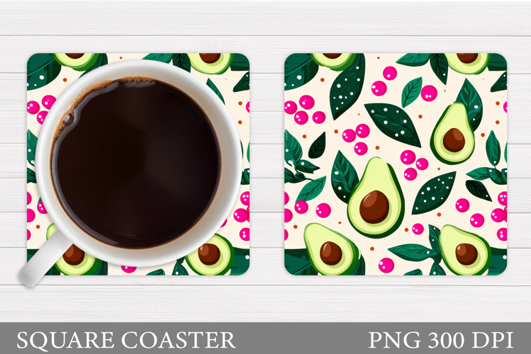 Avocado Coaster Design. Avocado Sublimation