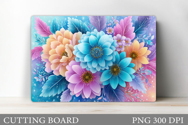 Floral Cutting Board Design. Flowers Cutting Board