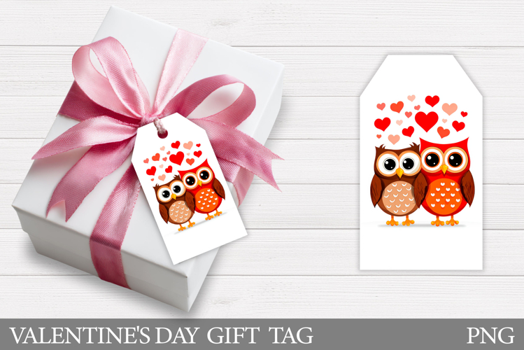 Valentines Owl Gift Tag. Valentine Gift Tag Printable