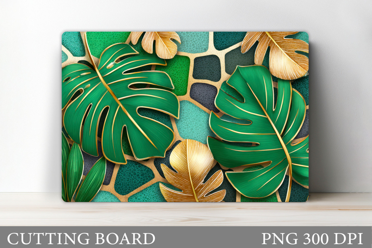 Tropical Leaves Cutting Board. Tropical Cutting Board