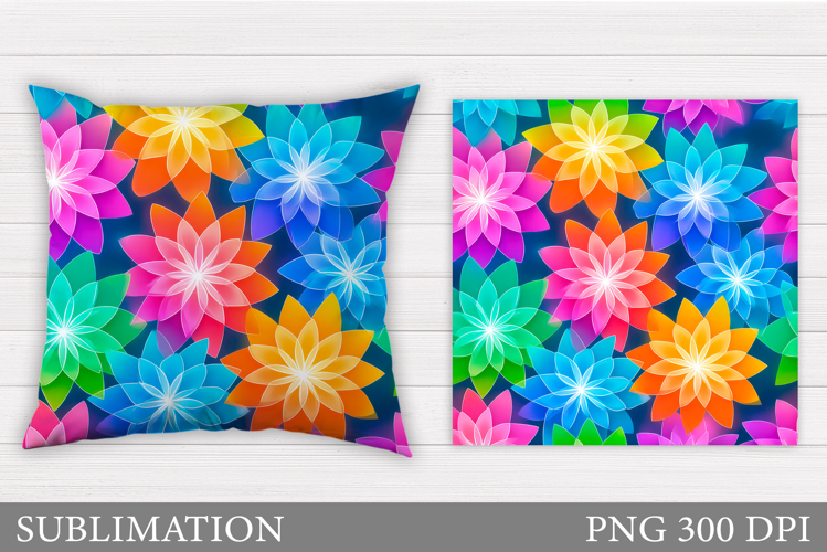 Floral Pillow Design. Flowers Pillow Sublimation