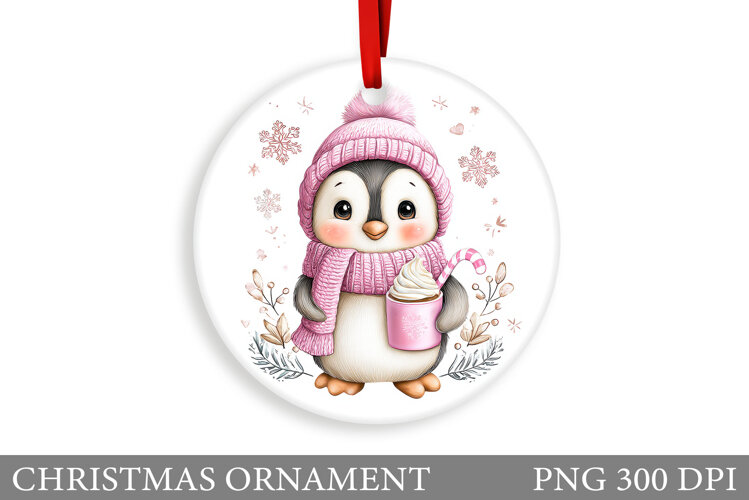 Cute Penguin Christmas Ornament. Christmas Ornament Design example image 1