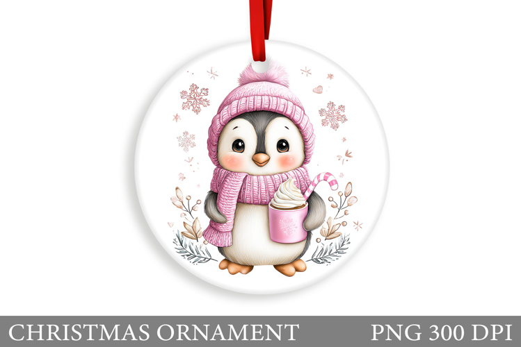 Cute Penguin Christmas Ornament. Christmas Ornament Design