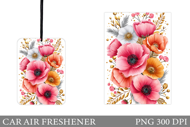 Wildflowers Car Air Freshener. Flowers Car Air Freshener