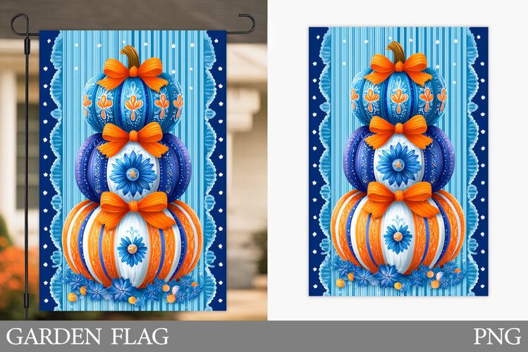 Pumpkin Garden Flag Design. Pumpkin Sublimation example image 1