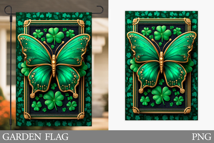Butterfly Garden Flag Design. St Patrick Garden Flag