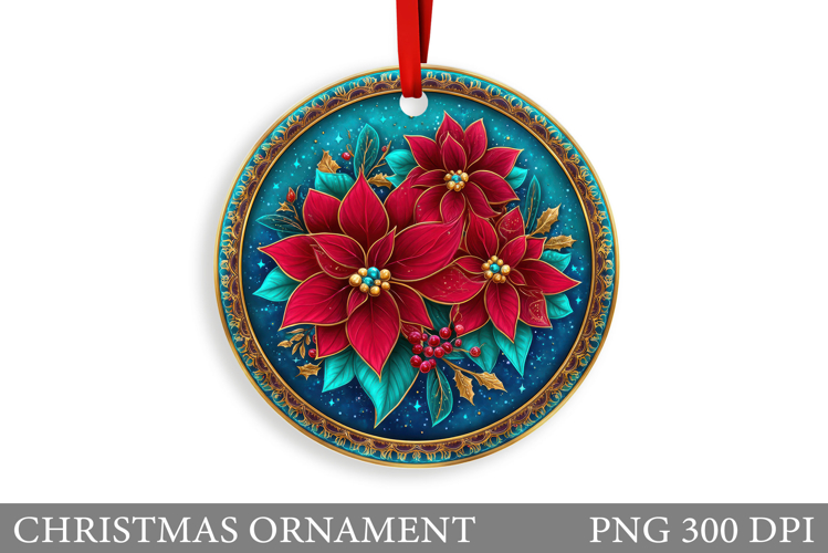 Poinsettia Christmas Ornament. Christmas Ornament Design