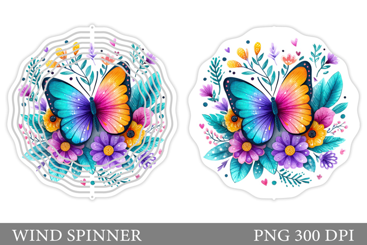 Butterfly Wind Spinner Design. Butterfly Sublimation