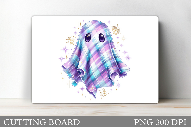 Ghost Cutting Board Sublimation. Halloween Cutting Board example image 1