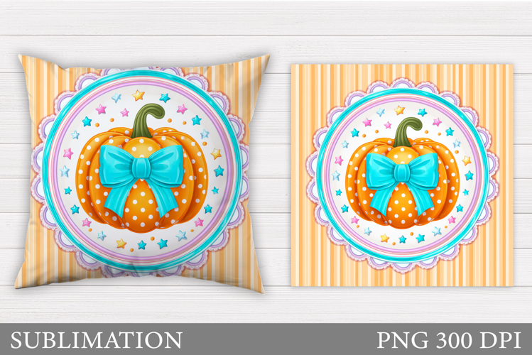 Pumpkin Pillow Design. Pumpkin Sublimation