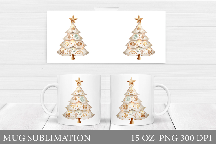 Christmas Tree Mug Design. Christmas Tree Mug Sublimation