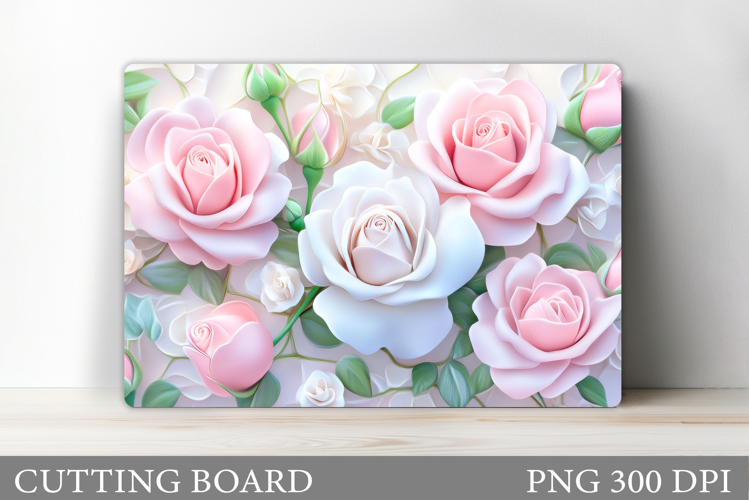 Roses Cutting Board Design. Roses Sublimation