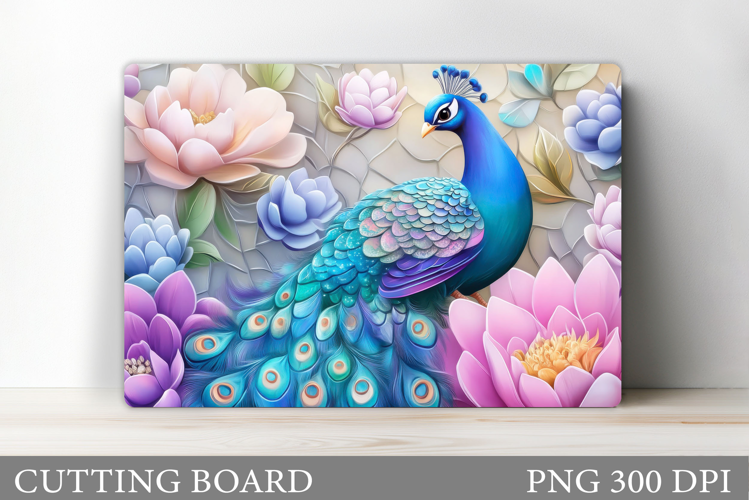 Peacock Cutting Board. Peacock Kitchen Cutting Board