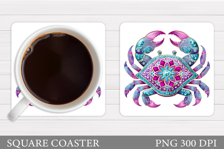 Crab Coaster Design. Sea Coaster Sublimation