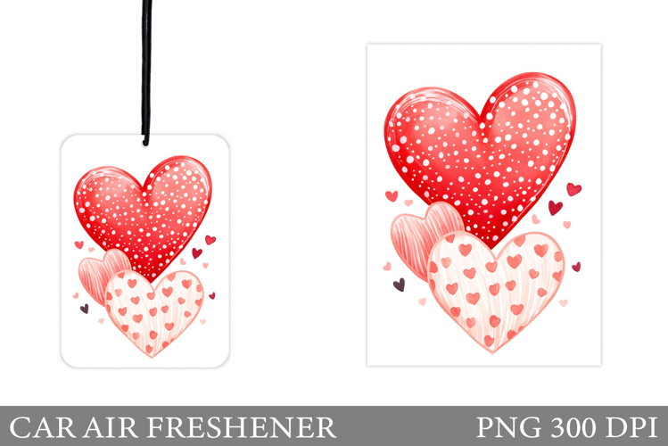 Valentines Day Car Air Freshener. Heart Car Air Freshener