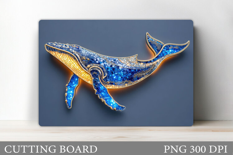 Whale Cutting Board Design. Whale Sublimation example image 1