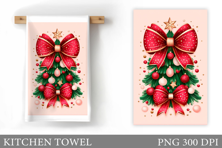 Christmas Tree Kitchen Towel. Christmas Kitchen Towel