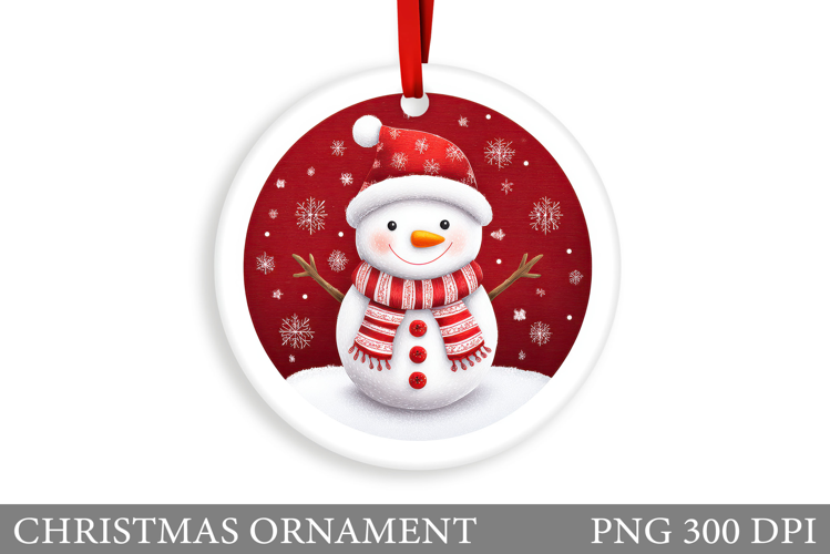 Snowman Christmas Ornament. Snowman Ornament Design