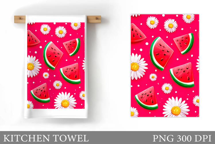 Watermelon Kitchen Towel. Summer Kitchen Towel Design