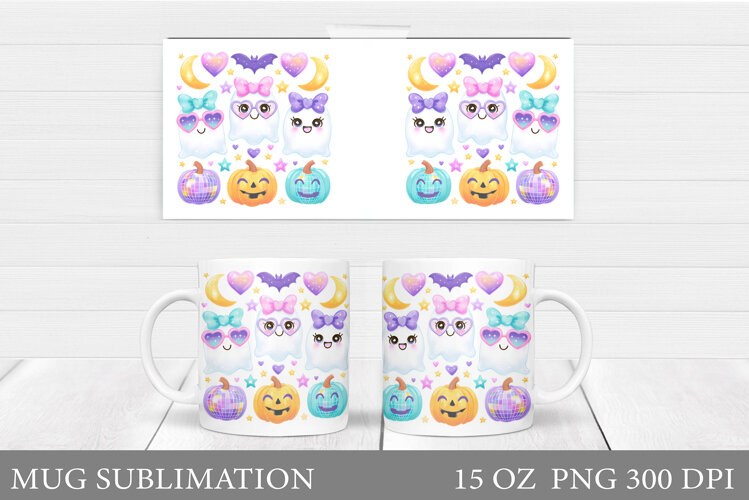 Halloween Mug Wrap Design. Halloween Sublimation example image 1