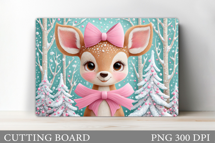 Christmas Deer Cutting Board. Christmas Cutting Board Design