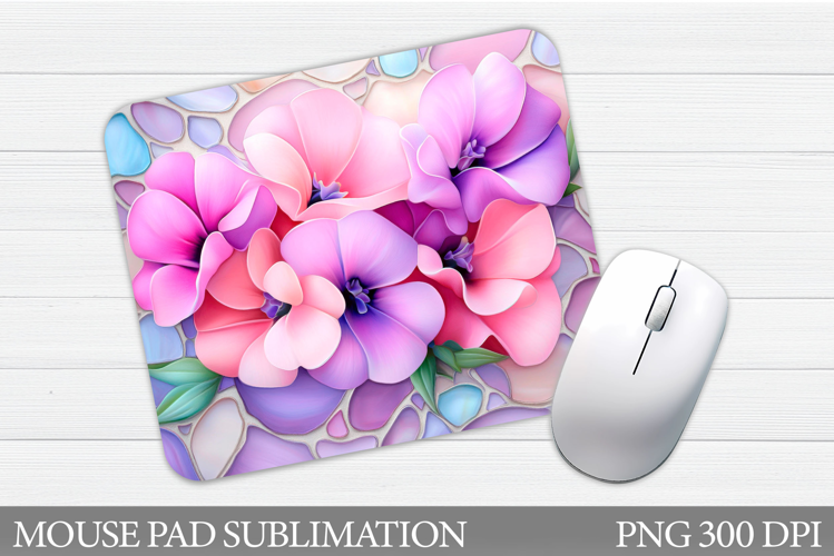Flowers Mouse Pad Sublimation. Floral Mouse Pad Design
