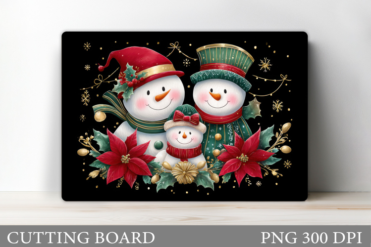 Cute Snowman Cutting Board. Christmas Cutting Board Design