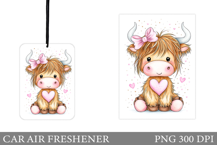 Cute Cow Car Air Freshener. Valentines Car Air Freshener