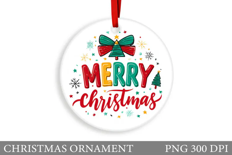Merry Christmas Ornament. Christmas Ornament Sublimation