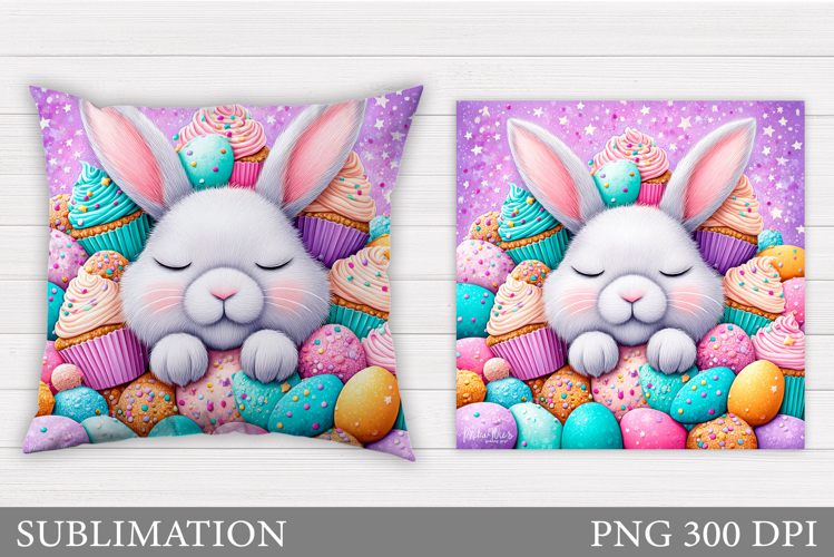 Easter Bunny Sublimation. Easter Bunny Pillow Design