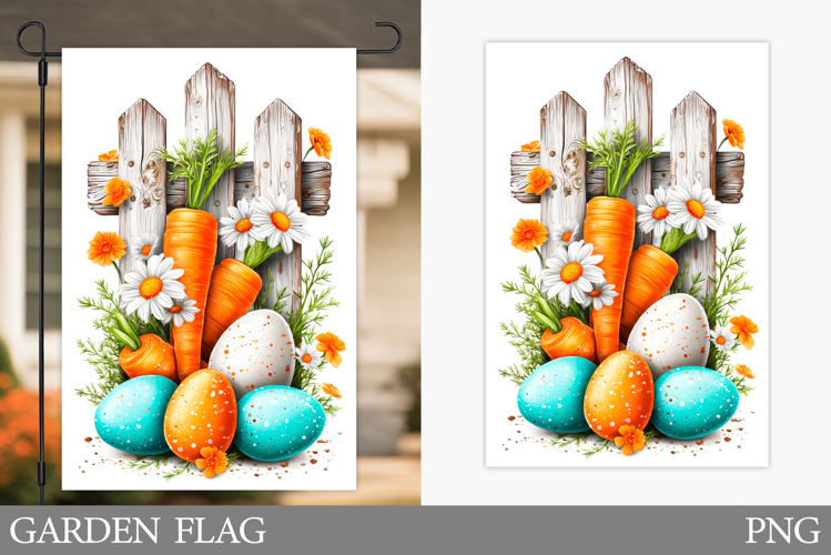 Easter Eggs Garden Flag. Easter Garden Flag Sublimation