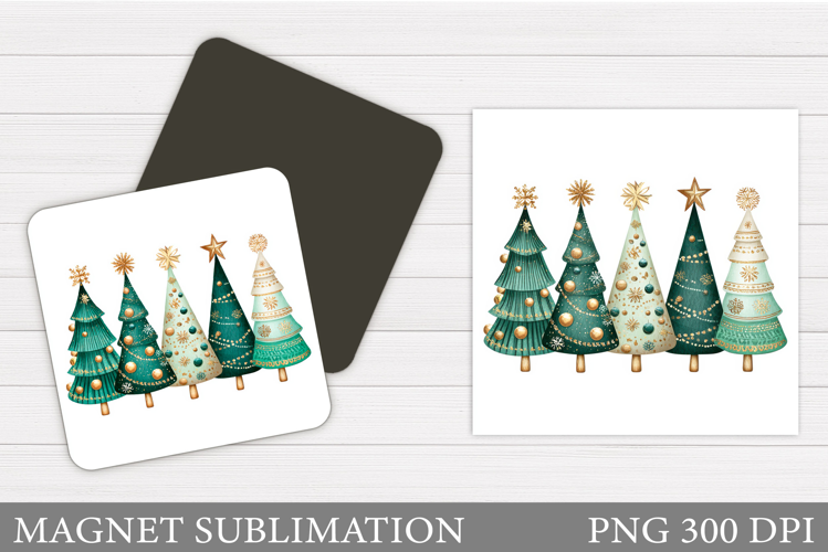 Christmas Tree Magnet Design. Christmas Magnet Sublimation