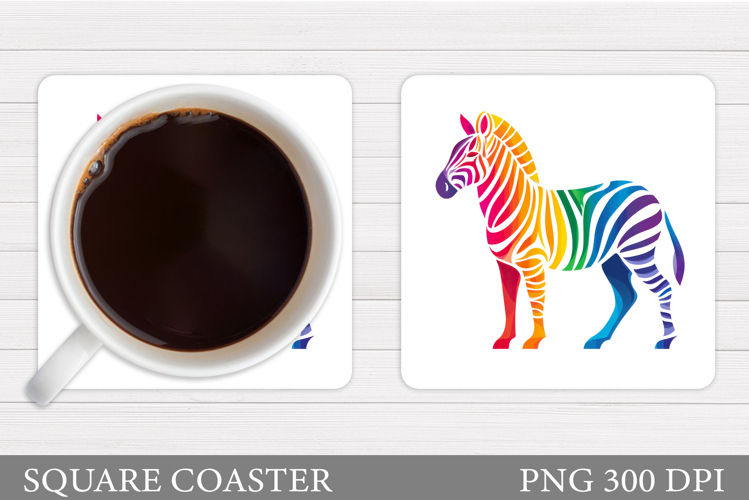Zebra Coaster Design. Summer Coaster Sublimation