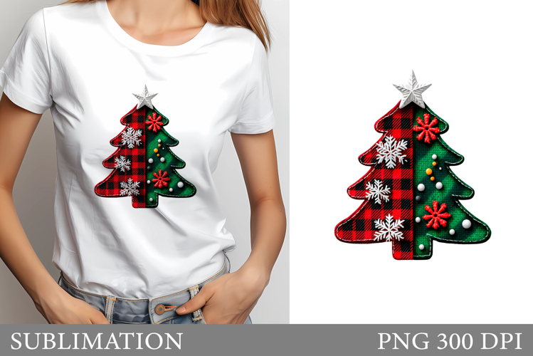 Christmas Tree T-Shirt Design. Christmas Tree Sublimation