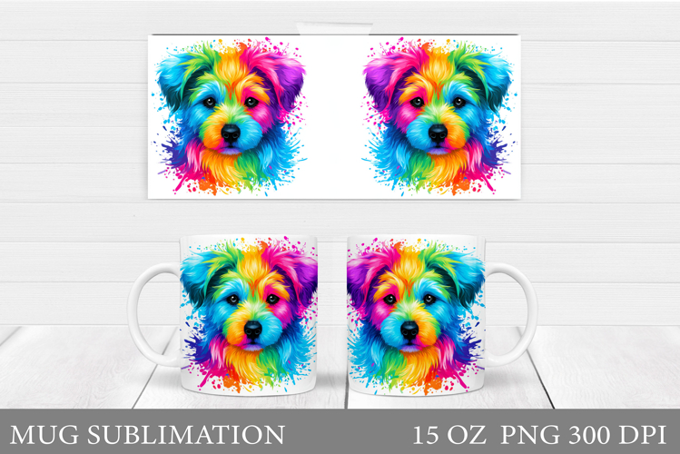 Cute Dog Mug Sublimation. Cute Dog Sublimation example image 1