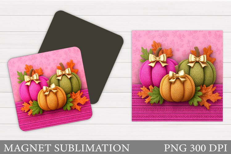 Fall Pumpkin Magnet Design. Fall Sublimation example image 1