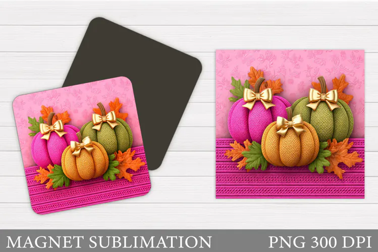 Fall Pumpkin Magnet Design. Fall Sublimation