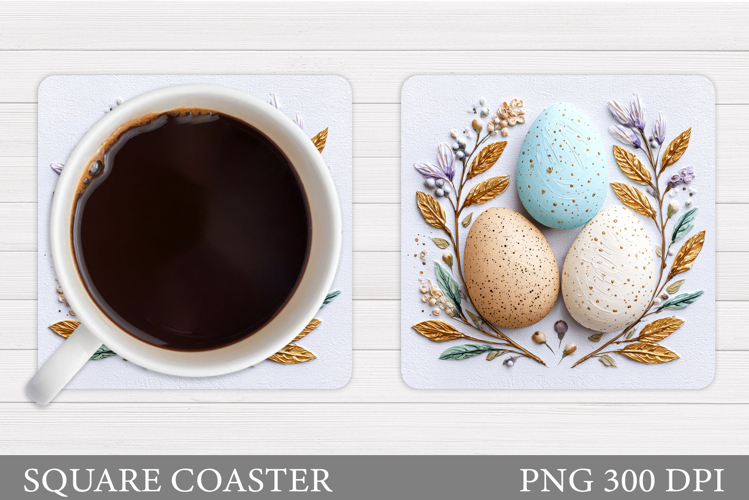 Easter Eggs Coaster Design. Easter Coaster Sublimation