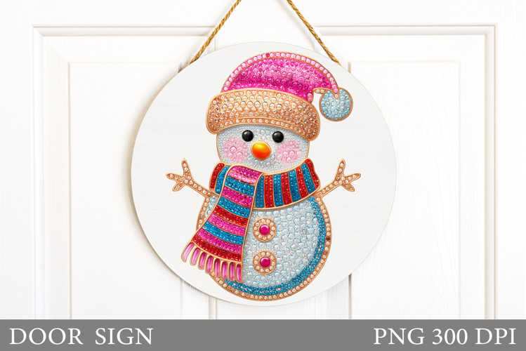 Christmas Snowman Door Sign. Christmas Door Sign Design