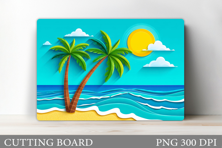 Palm Tree Cutting Board. Sea Cutting Board Design
