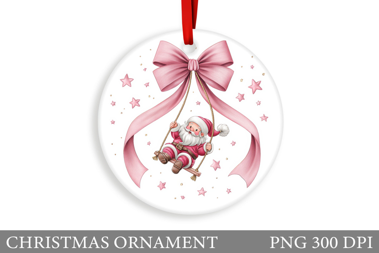 Cute Santa Claus Christmas Ornament. Santa Claus Sublimation