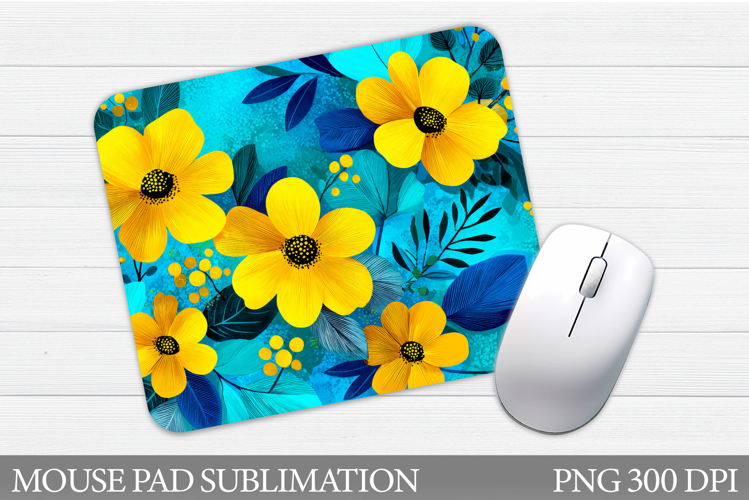 Flowers Mouse Pad Sublimation. Floral Mouse Pad Design