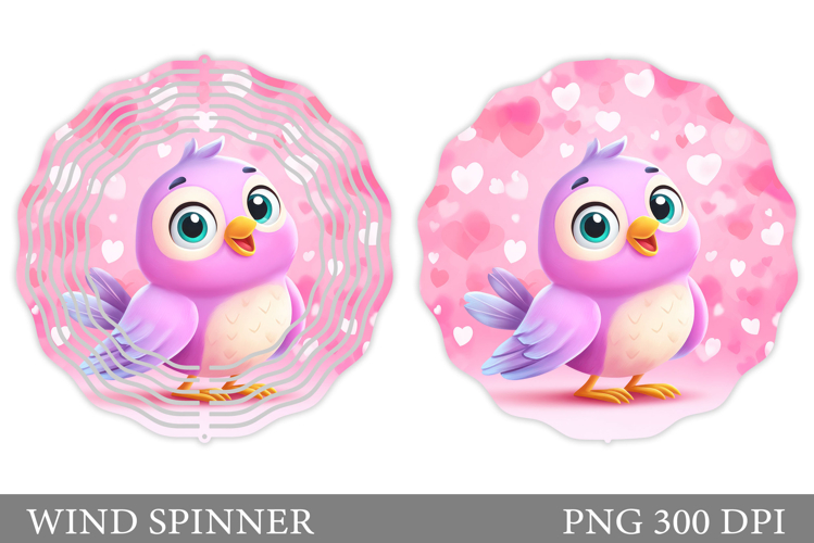 Valentines Bird Wind Spinner. Valentines Wind Spinner Design