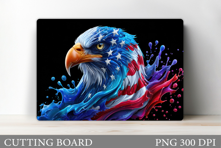 Patriotic Eagle Cutting Board. Patriotic Eagle Sublimation