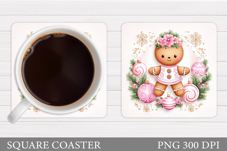 Gingerbread Coaster Design. Christmas Coaster Sublimation