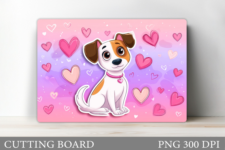 Valentines Dog Cutting Board. Valentines Cutting Board