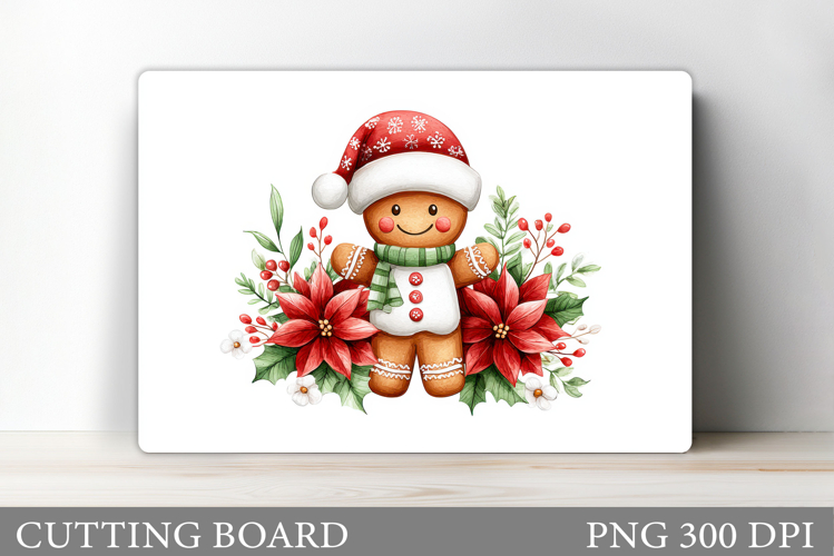Christmas Cutting Board Design. Gingerbread Cutting Board